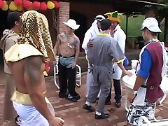 Costume dick creampie pee Turns Into A Huge Gay Orgy Party