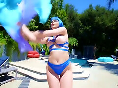brazzer full hd step Blue Haired Babe