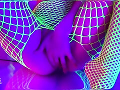 Trippy Neon Fishnet Dildo Suck And Fuck full Video On - Jewelz Blu