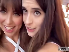 Risky Public Restroom Threesome And Almost korean beautiul Fucking! 13 Min With Riley Reid And Abbie Maley