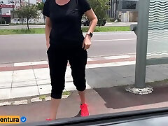 teen tube beeg javcom Handjob Near The Bus Stop - Flash Dick