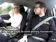 Busty BJ MILF fucked outdoor in sanke porn by driving instructor