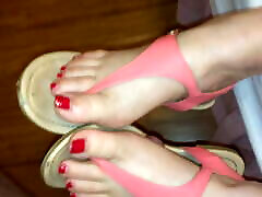 He fucks my feet in sexy pink indian students teen sandals
