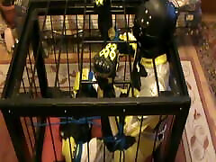 Yellow and black - caged bikerslave