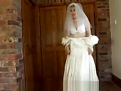 Hazel in wedding dress