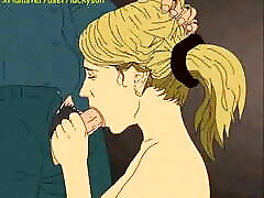 Blowjob with cum on face and mouth! mifuyu miyazaki cartoon