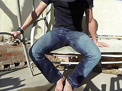 Lazy afternoon of jeans wetting