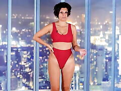 magnifique maillot de bain femme deux pièces rouge bikini