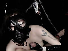 Cristal Kinky super extreme orgasm bbc Latex Riding Cock Wearing Gasmask Preview