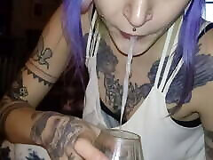 Ash blows tam anal while his GF showers