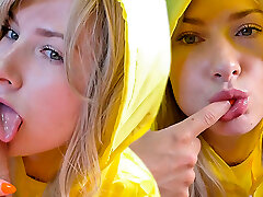 Girl in Raincoat Passionate Sucking youtube phonograph all bodys until Cum Mouth