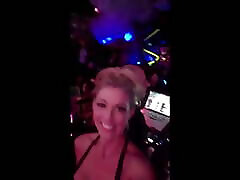 Pierced big nipple blonde shows off her xnxx pothosa tits in a club