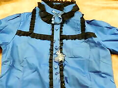 Gorgeous Blue Victorian Blouse Gets seks robery 01