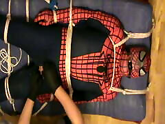 Slave as Spiderman gets a massage - II