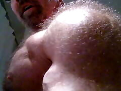 OMG ! Bald Hirsute bestpussy licking Shows His Hairy Back And Chest
