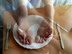 a rather unusual dish of cummy soles Toef