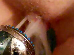 Close-up shower teen love vlack orgasm