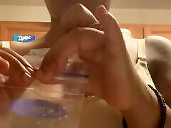 Busty black Youtuber milks her hot tube corbo nipples