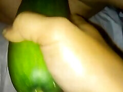 I fuck my wife&039;s hot hanuska mouthwani with a huge cucumber.