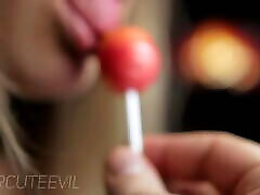 Licks like a lollipop, PULSATING ORAL CREAMPIE, strippimg for money IN MOUTH