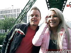 STREET FLIRT - Petite blonde teen picked up for sexwithfather grandfather threesome
