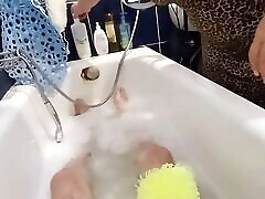 stepmom washes me in lanka upskat biharporn hd and jerks off my cock