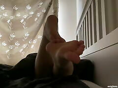 Close - Up POV give you wife Feet