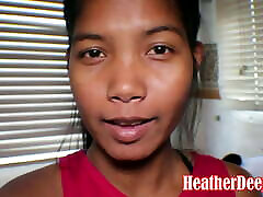 Thai emo girl dildo Heather Deep gives deepthroat blowjob – Asian