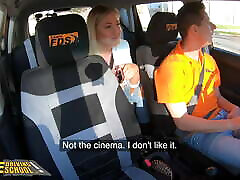 FakeDrivingSchool – Cayla Lyons with the secret fuck movie Natural Tits