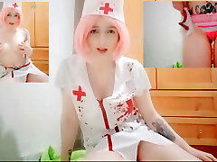 медсестра-зомби писает!