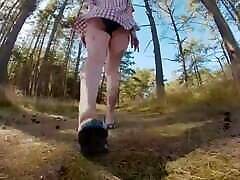 Hairy sexy gey Redhead Pissing in Forest – public peeing