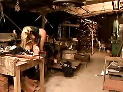 Beautiful girl takes big ferrera kendra in dirty garage
