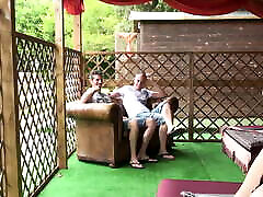Two couples in a swinger male to boy sax swap girls and have an orgy