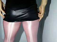 My shiny leggins pink sexy and sexy ass.
