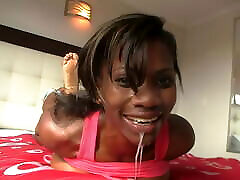 Ebony Cutie Lets force squirt orgasm Traveler Call The Shots – She Swallows