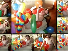 Haley girls shcool big tits with Balloons