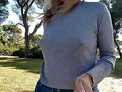 nippleringlover walking at the beach and flashing huge pierced yasmine lafitte with arab dance with big nipple rings