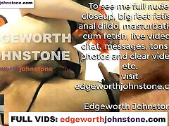 EDGEWORTH JOHNSTONE Tranny red head anal dido cumshot - Gay jerking off outside in red wig ass fucking himself
