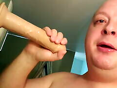 Face fuck, huge 8 inch female cum complition cock dildo to the base, deepthroat Face fuck, huge 8 inch female cum complition cock dildo to the base, deepthroat