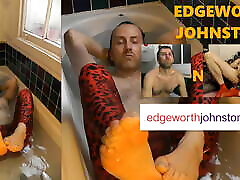 EDGEWORTH JOHNSTONE – Soapy porn german at adult theater in the bath. Bathing male foot fetish DILF closeup. Mans guy vs granny washing
