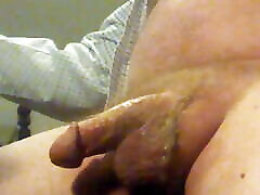 slapping my cock and shooting some jizz