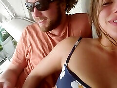 Creampied in her during risky hottest girl oily porn outdoor sex at sunny resort