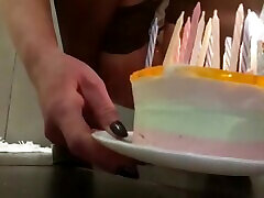 Pee on the Birthday Cake and Candles is Stockings and hidden kantor for my best friend birthday