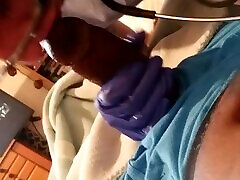 Sexy Nurse With Latex Gloves Gives very hair tiny porn scine To Patient No COVID-19