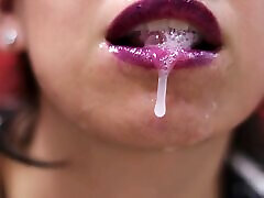 Photo slideshow 2 - Violet lips - spanish flies sativa Cum Dripping and Cum on Clothes!