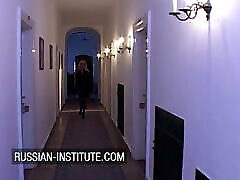 Secret very young girl in leggings at the Russian Institute