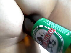 A full bottle of beer in my ass - xxx porn nice pain
