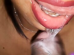 oral creampie for sexy Latina – pawn chick in mouth
