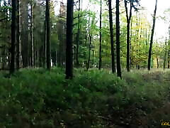 Russian girl gives a blowjob in a German forest family larg dac porn.