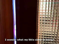 Stepbrother catches his sister and peeks!